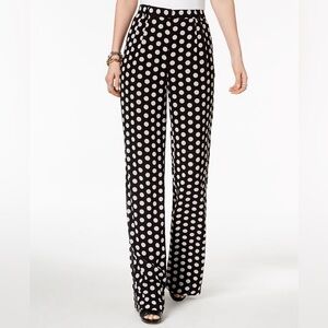 NWT Black And White Polka Dot wide leg pants by Michael Kors